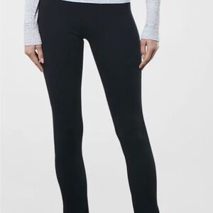 Enza Costa Black Ponte Zip Leg Slim Pant/Legging XS Sold Out US Made &Flattering